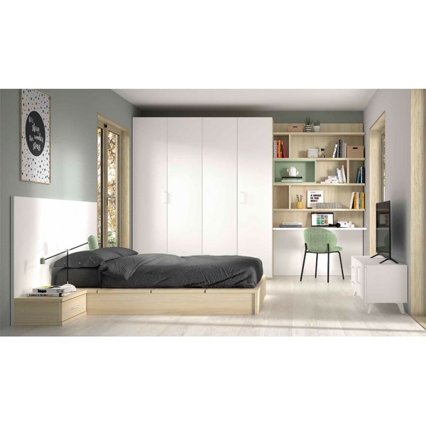 Dormitorio Juvenil F017 | Glicerio Chaves en Muebles Lara