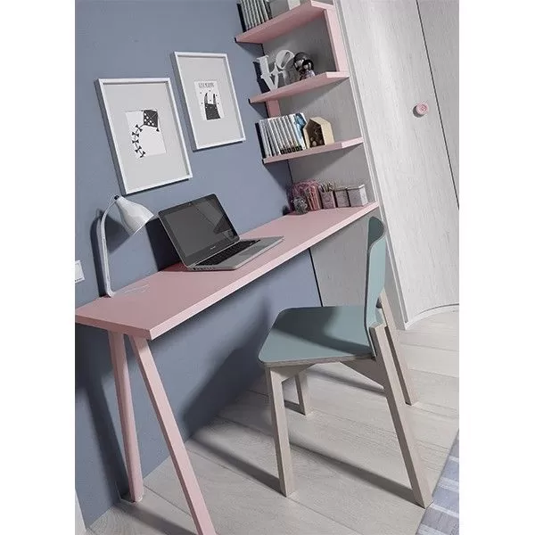 Zona estudio dormitorio Juvenil F506 en rosa